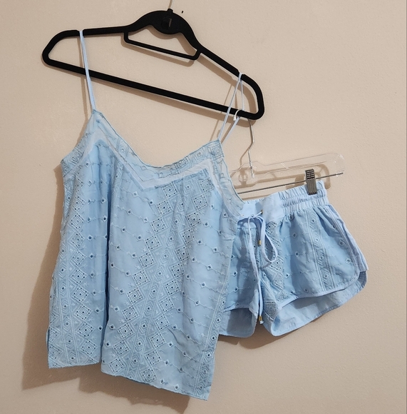 Plum Pretty Sugar Light Blue Pajama Set - Picture 1 of 10